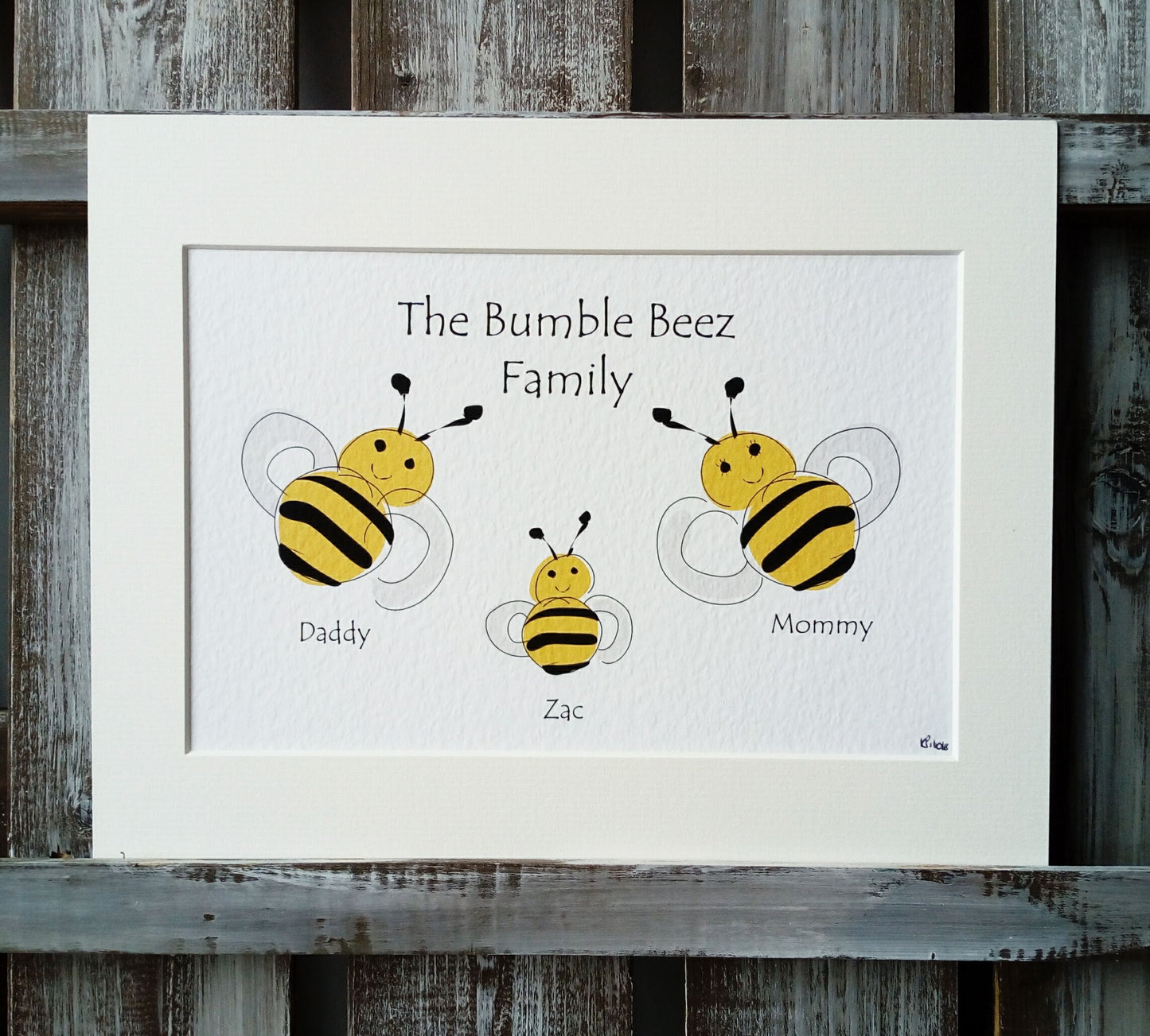 Bee Family Print image 0