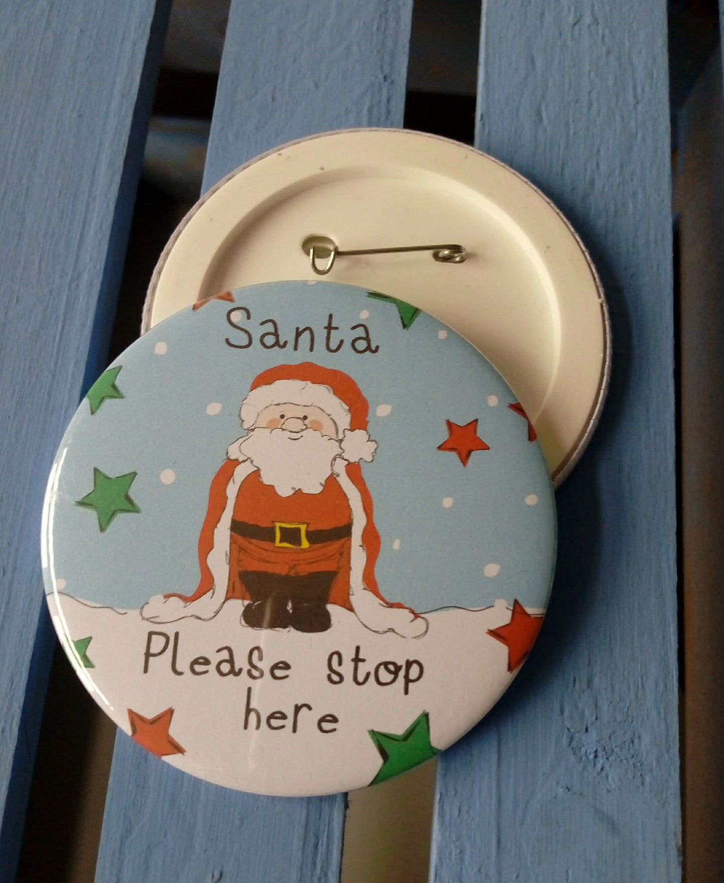 Santa Please Stop Here Badge image 0