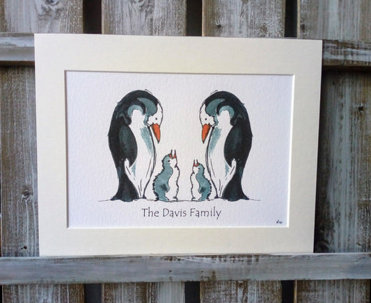 Penguin Family Print image 1