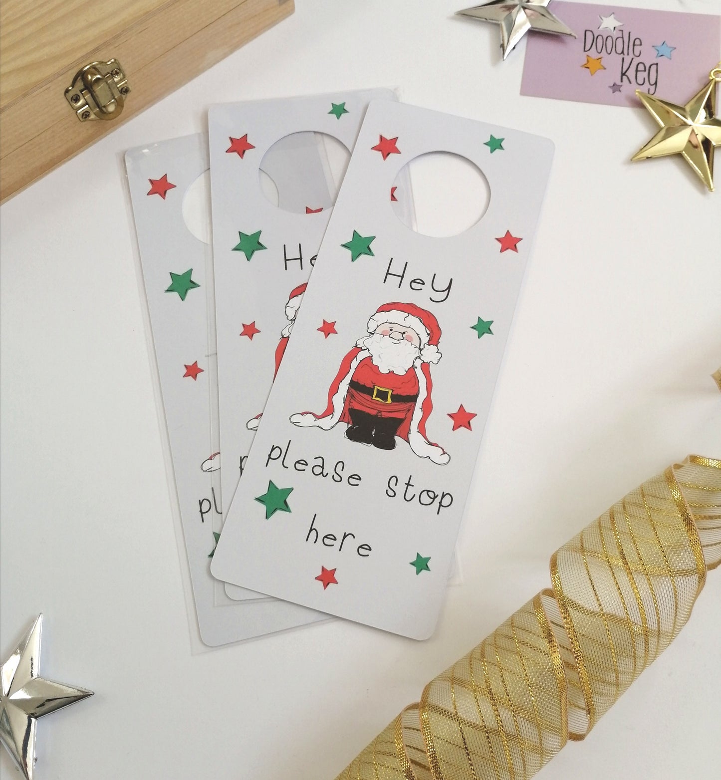 Santa Please Stop here Door Hanger image 0