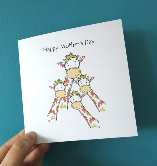 Mother's Day Card Giraffes image 1
