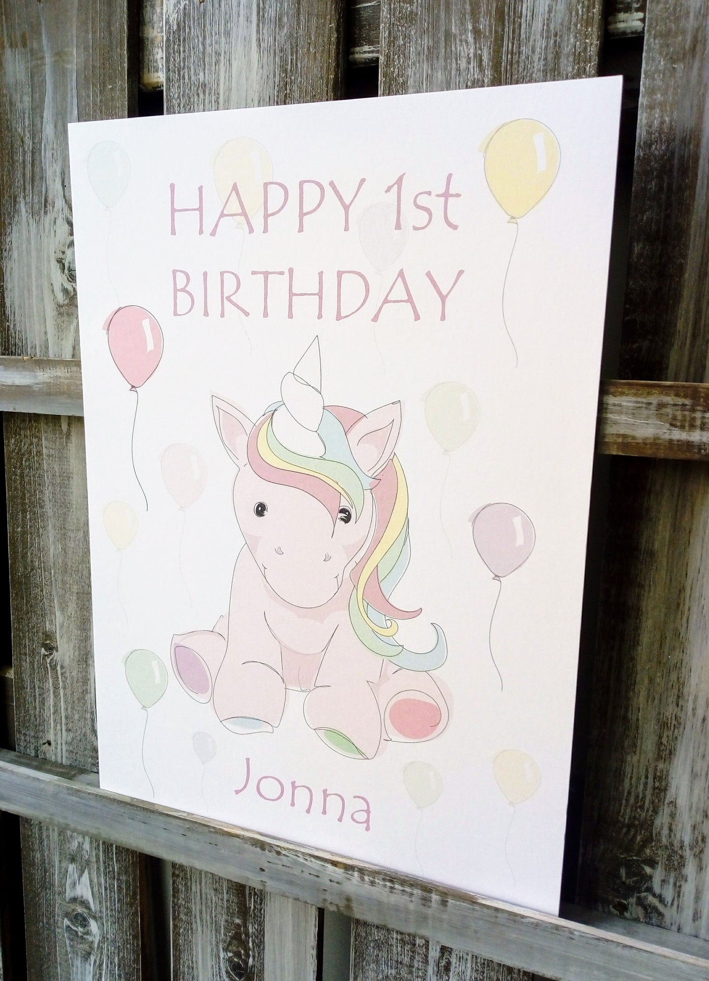 Unicorn Happy Birthday Card or Print image 3