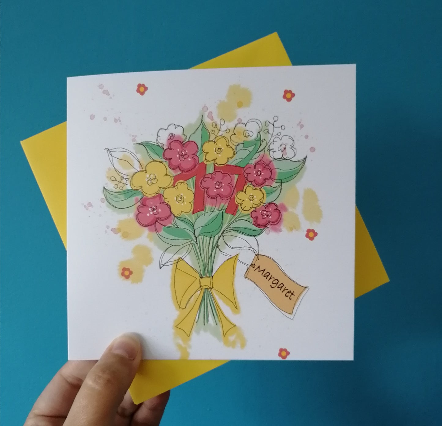 Personalised Age Bouquet Birthday Card image 0