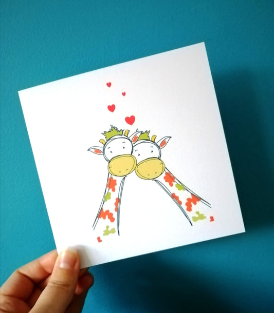 Giraffe Couple Card image 1