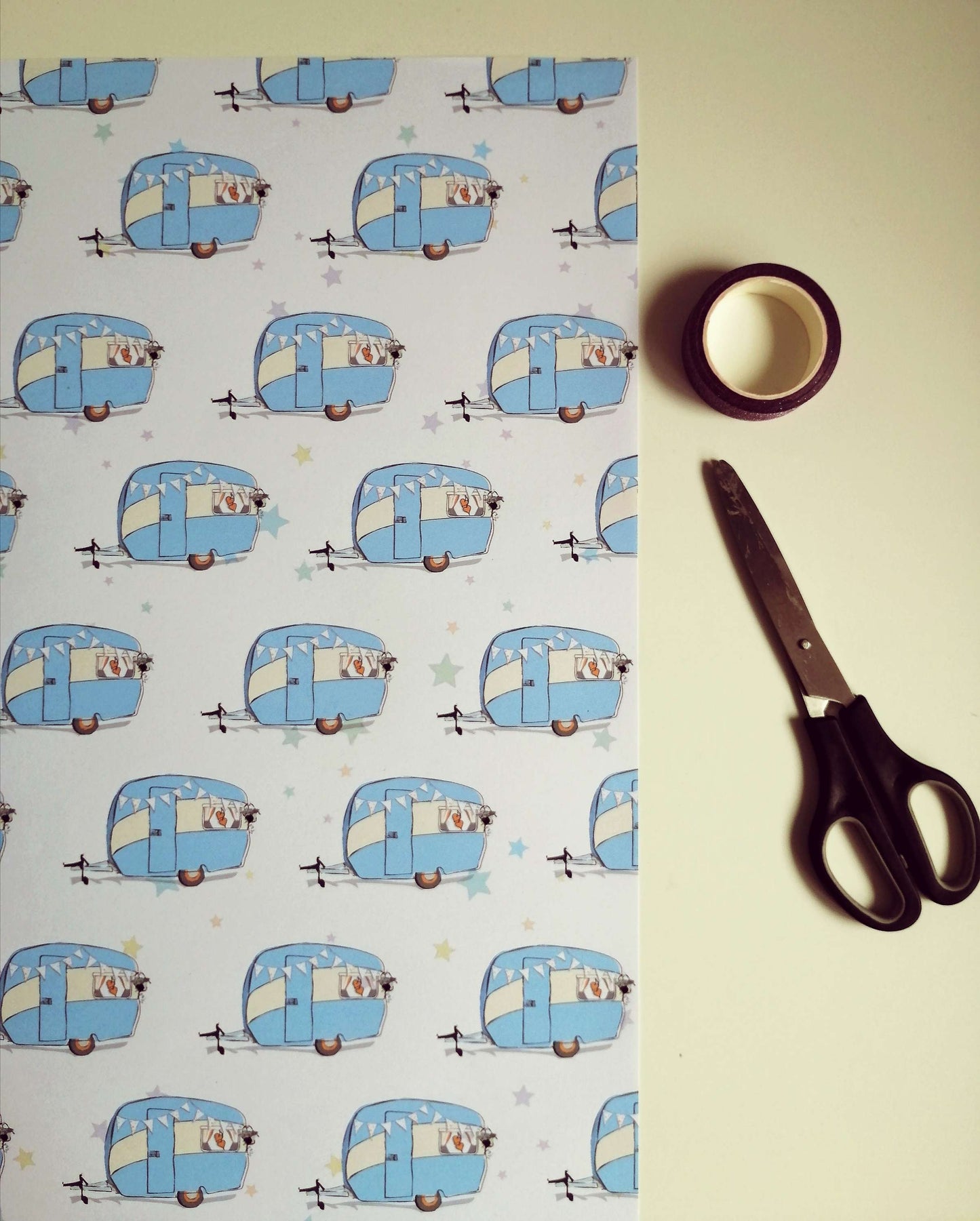 Vintage Caravan Gift Wrap image 1