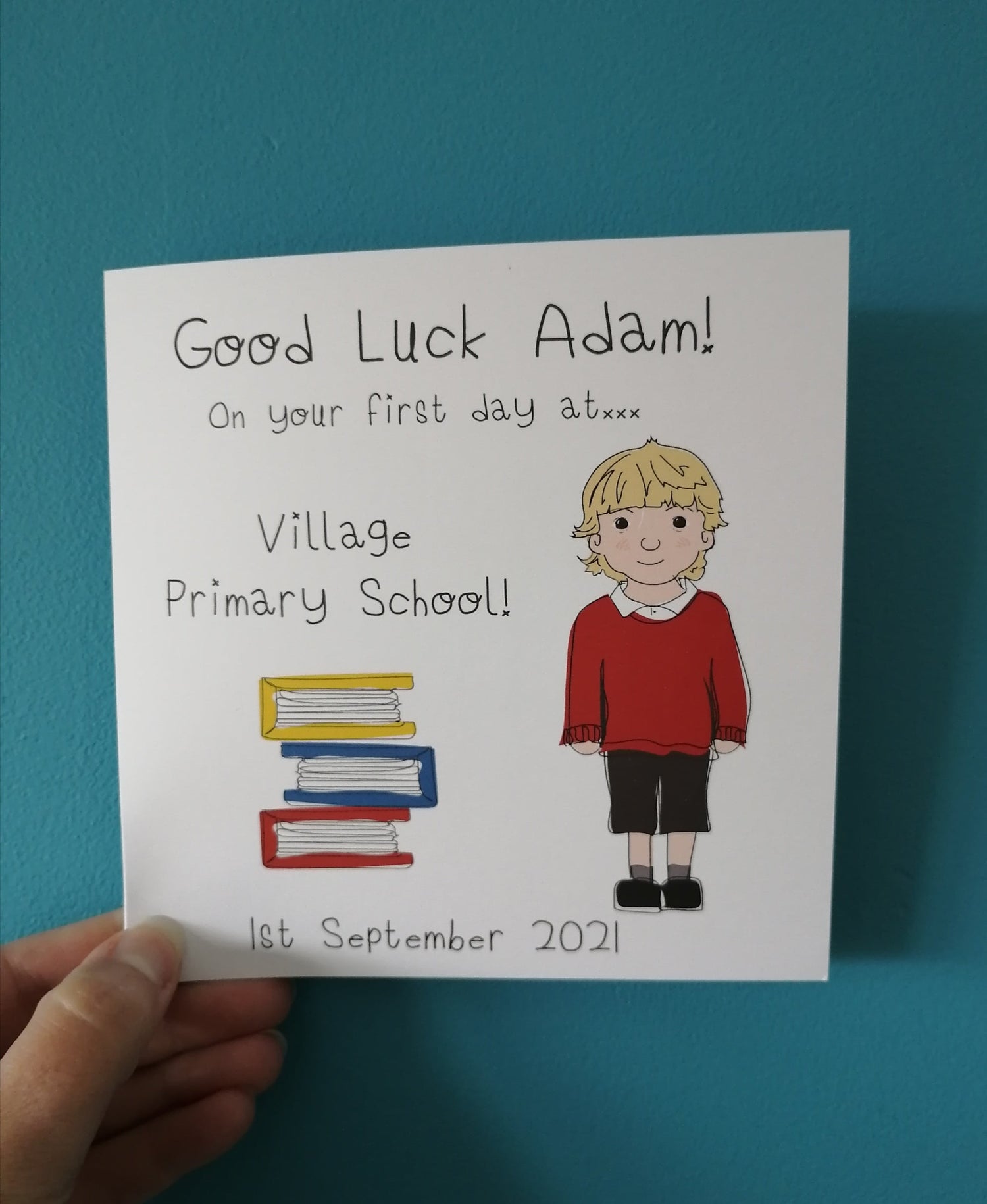 Good luck starting School Card by Doodle Keg
