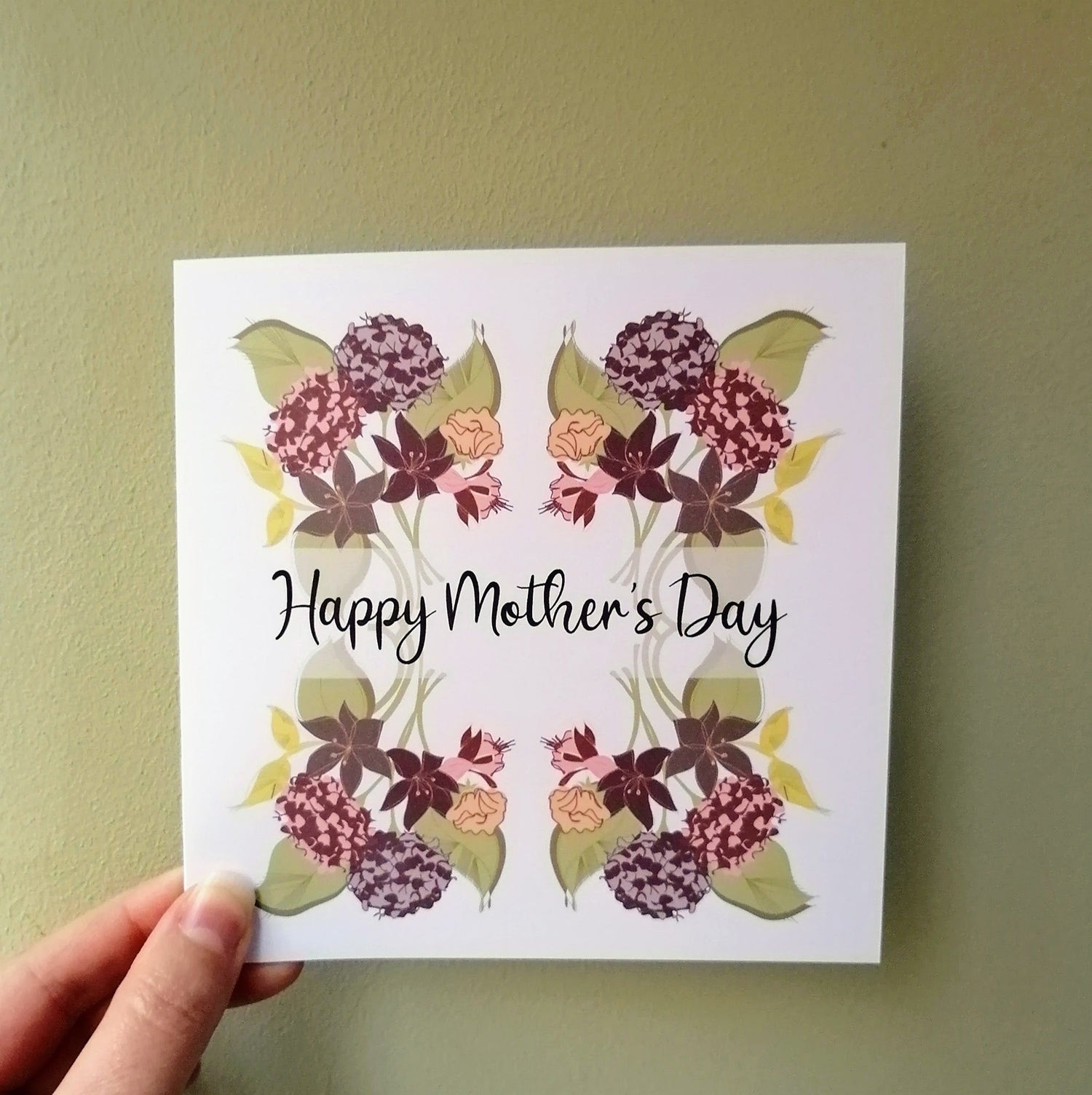 Floral mother's day card by Doodle Keg