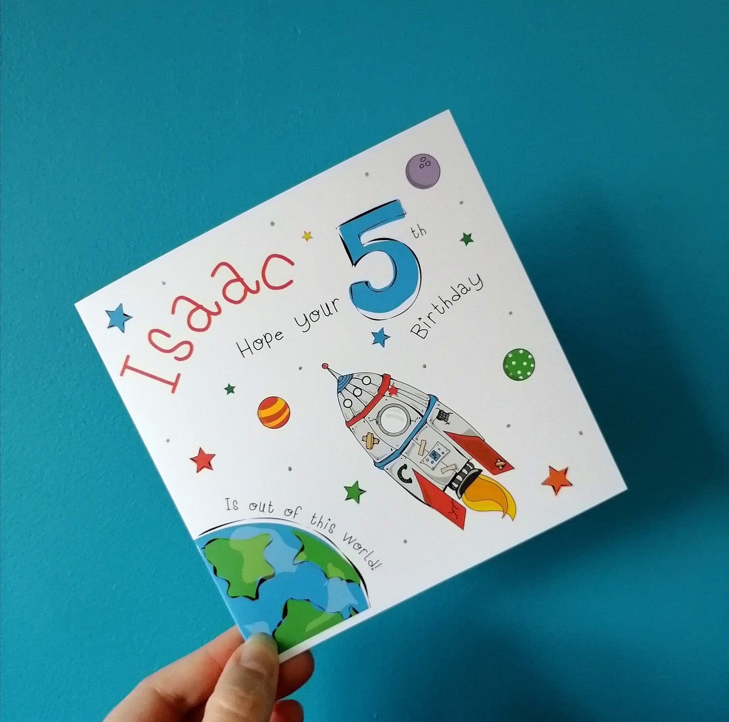 Space Birthday Card designed by Doodle Keg