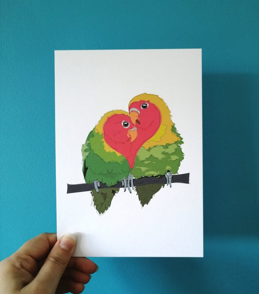 Love Birds Card or Print image 1