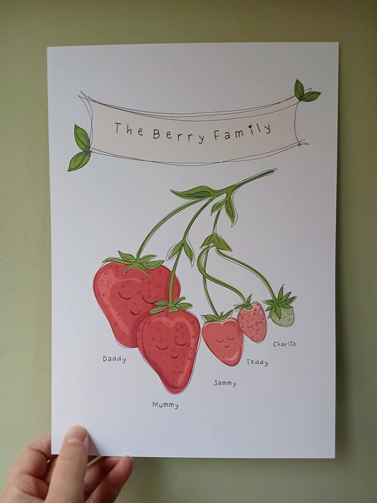 Strawberry Family Print image 1