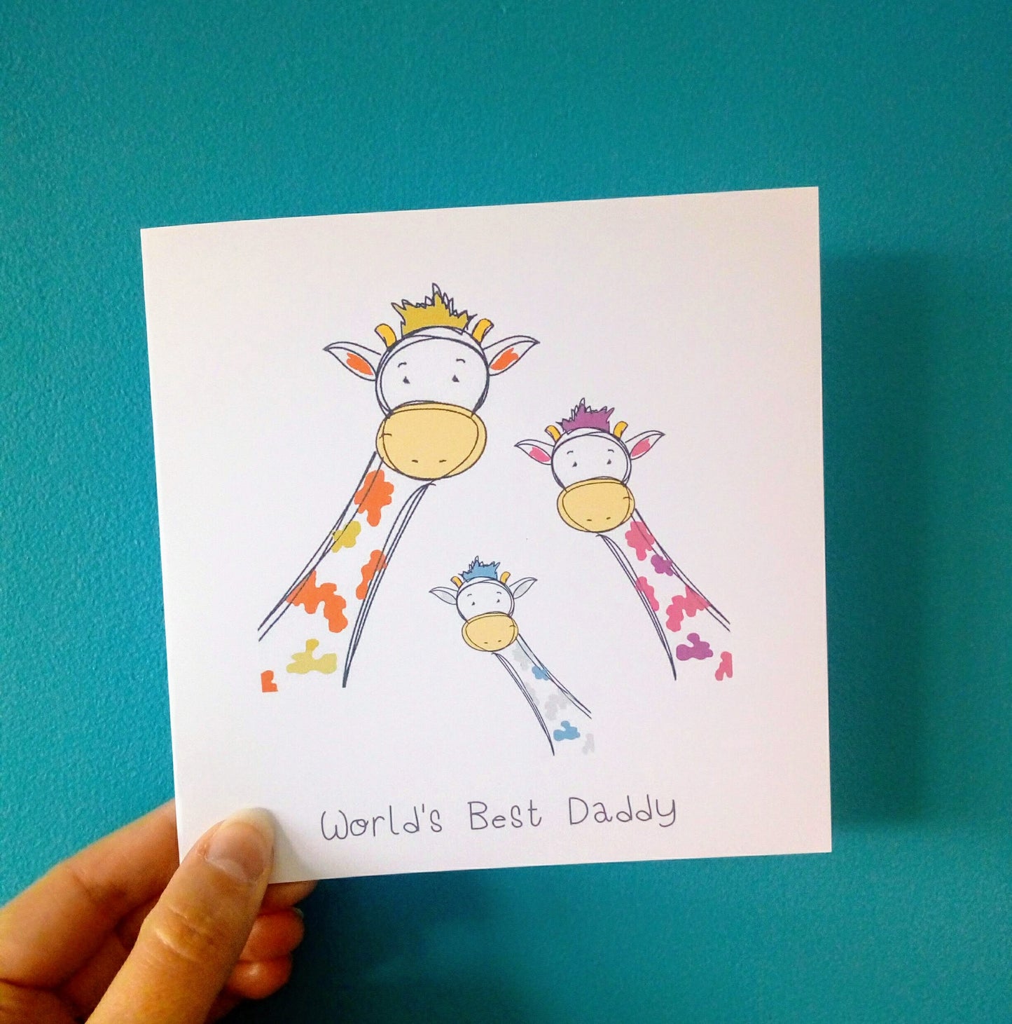 Giraffe World's Best Daddy Card image 0