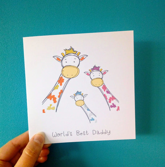 Giraffe World's Best Daddy Card image 0