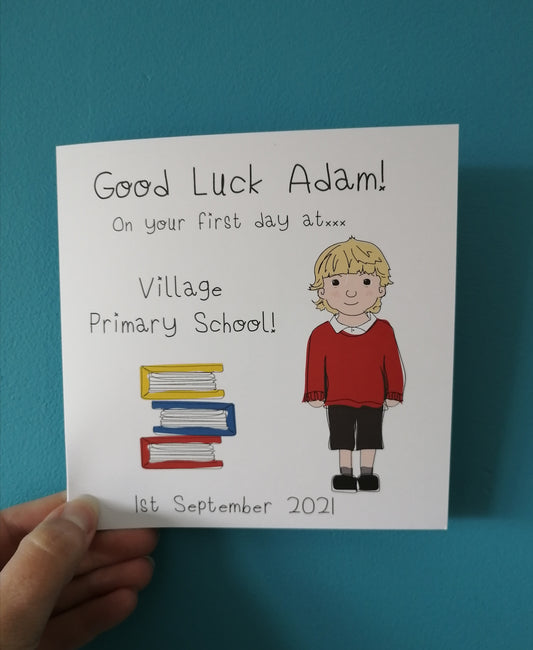 First Day at School Good Luck Card image 0