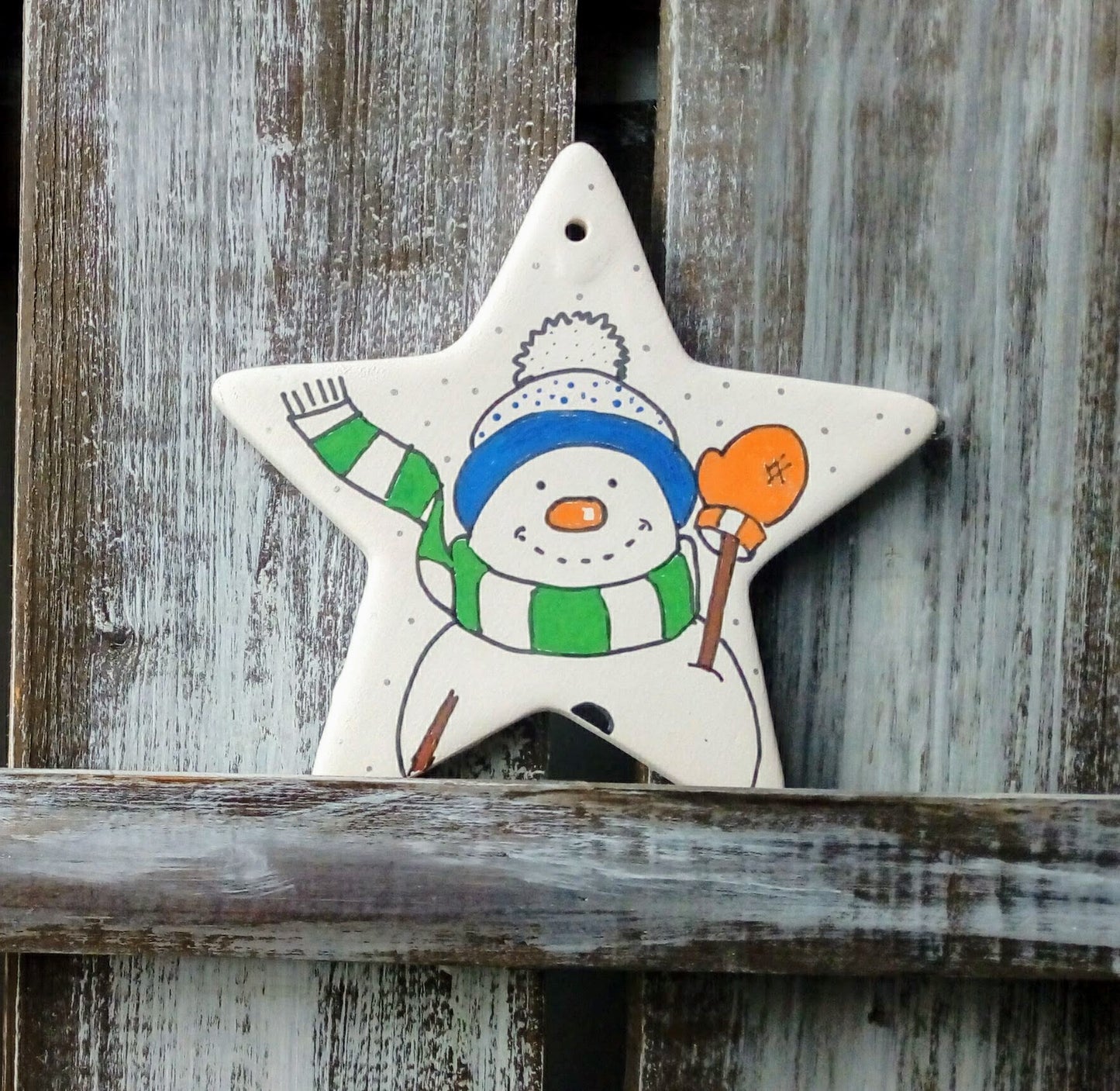 Snowman Ceramic Star image 0