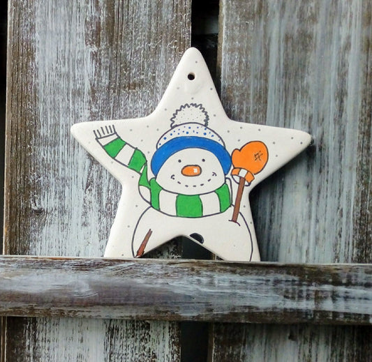 Snowman Ceramic Star image 0
