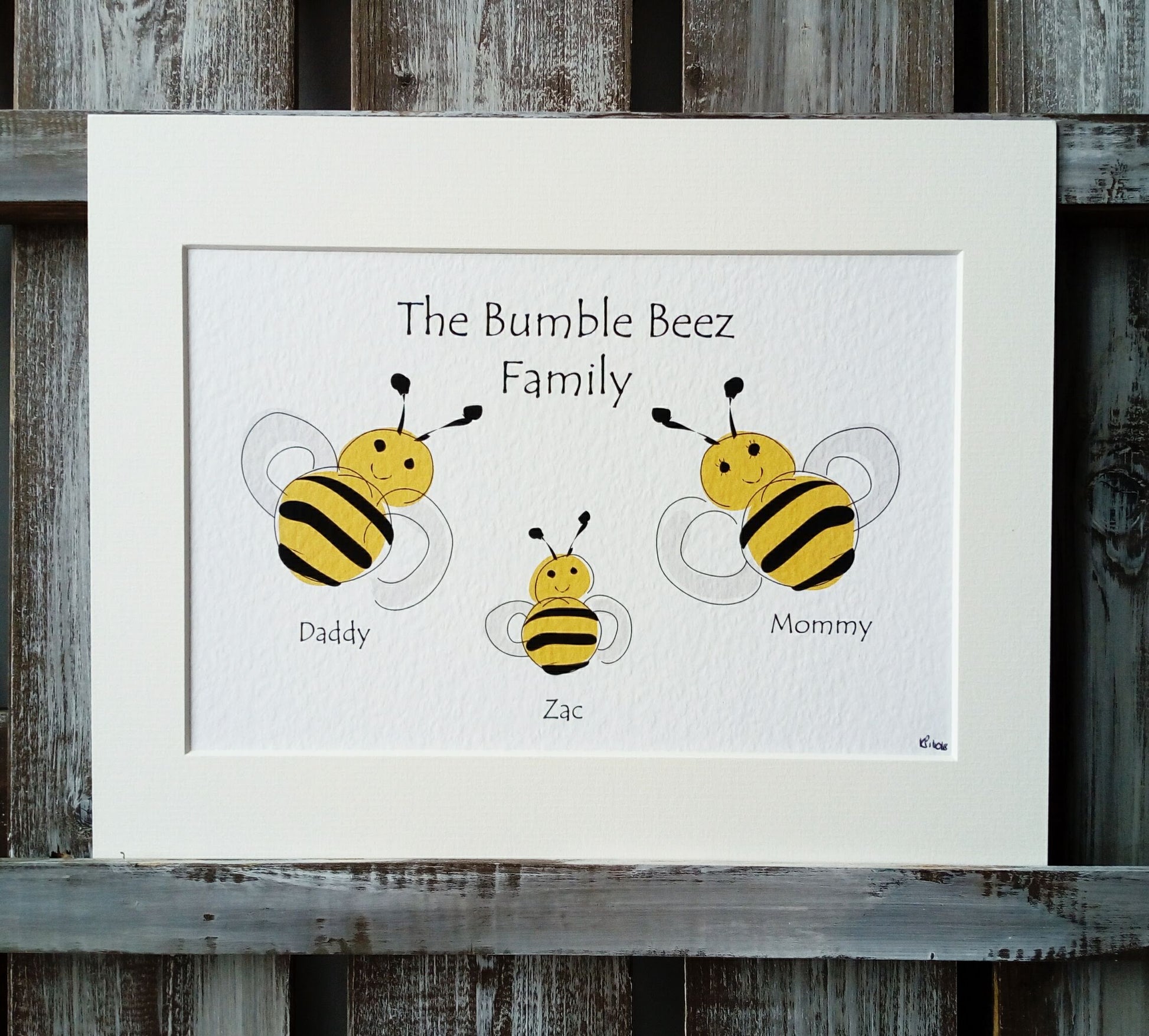Bee Family Print image 0