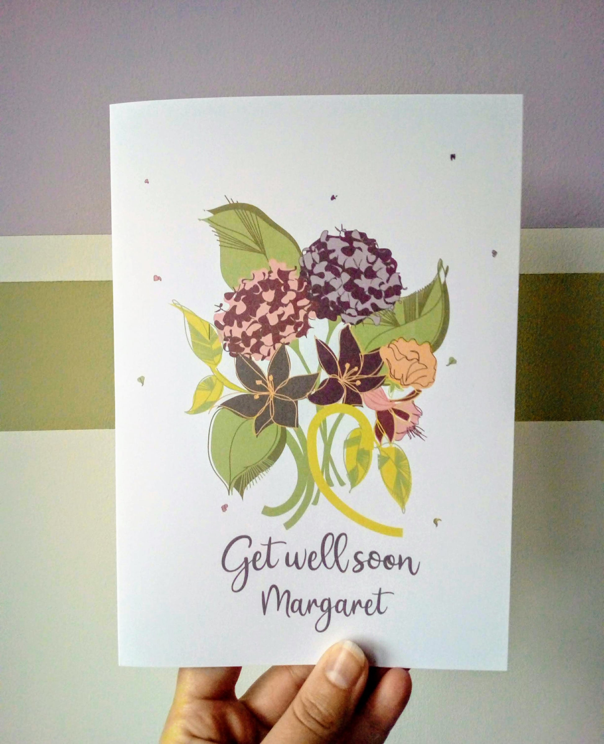 Hydrangea floral Bouquet Card image 0
