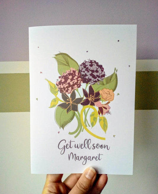 Hydrangea floral Bouquet Card image 0