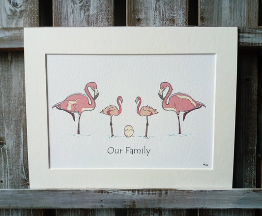 Flamingo Family Print image 0