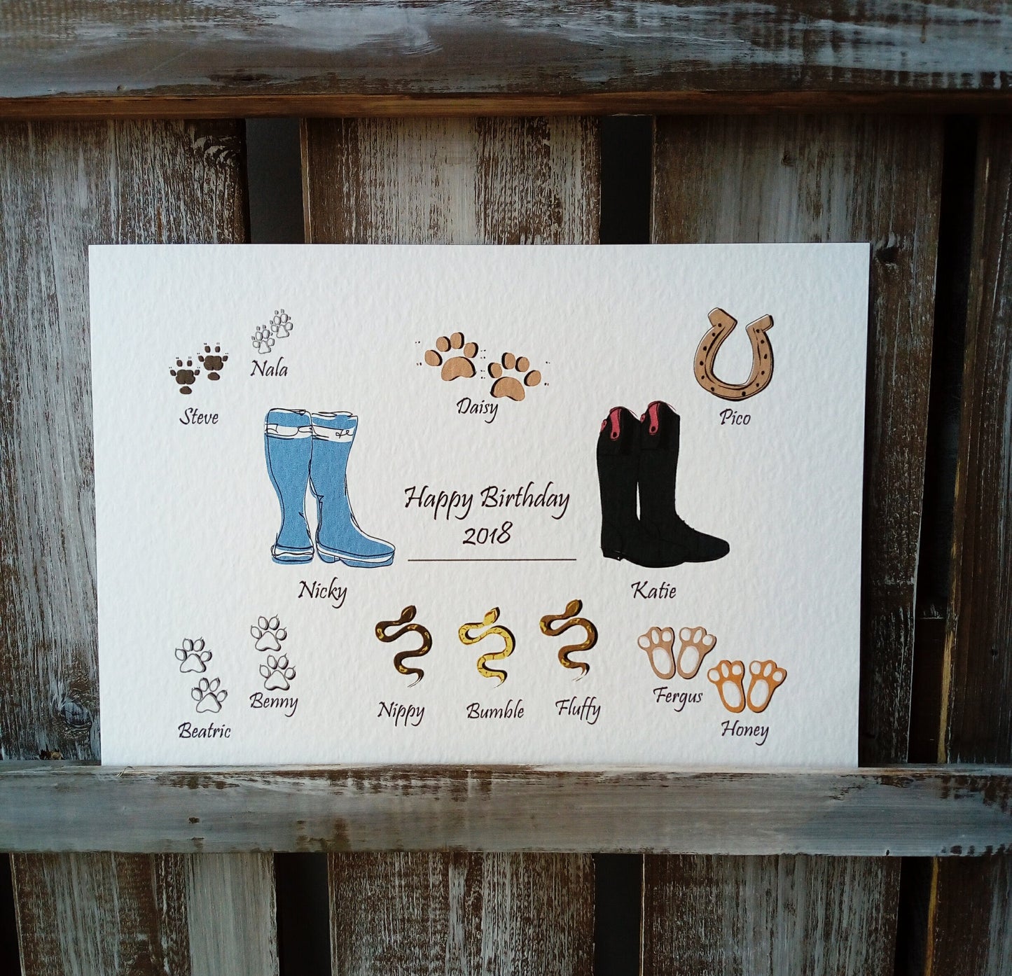 Wellies & Pet Family Print image 0