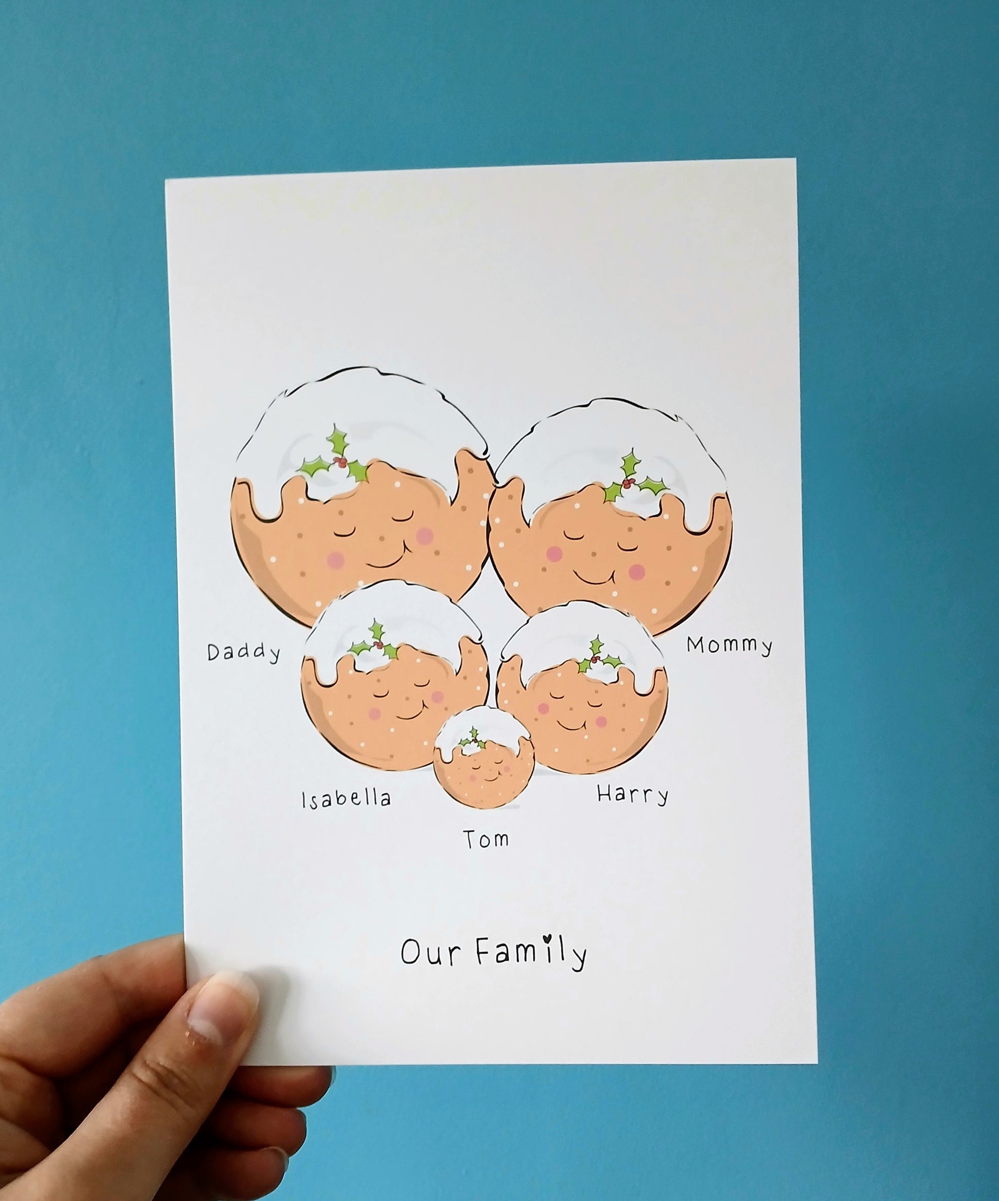 Christmas Pudding Family Print image 1