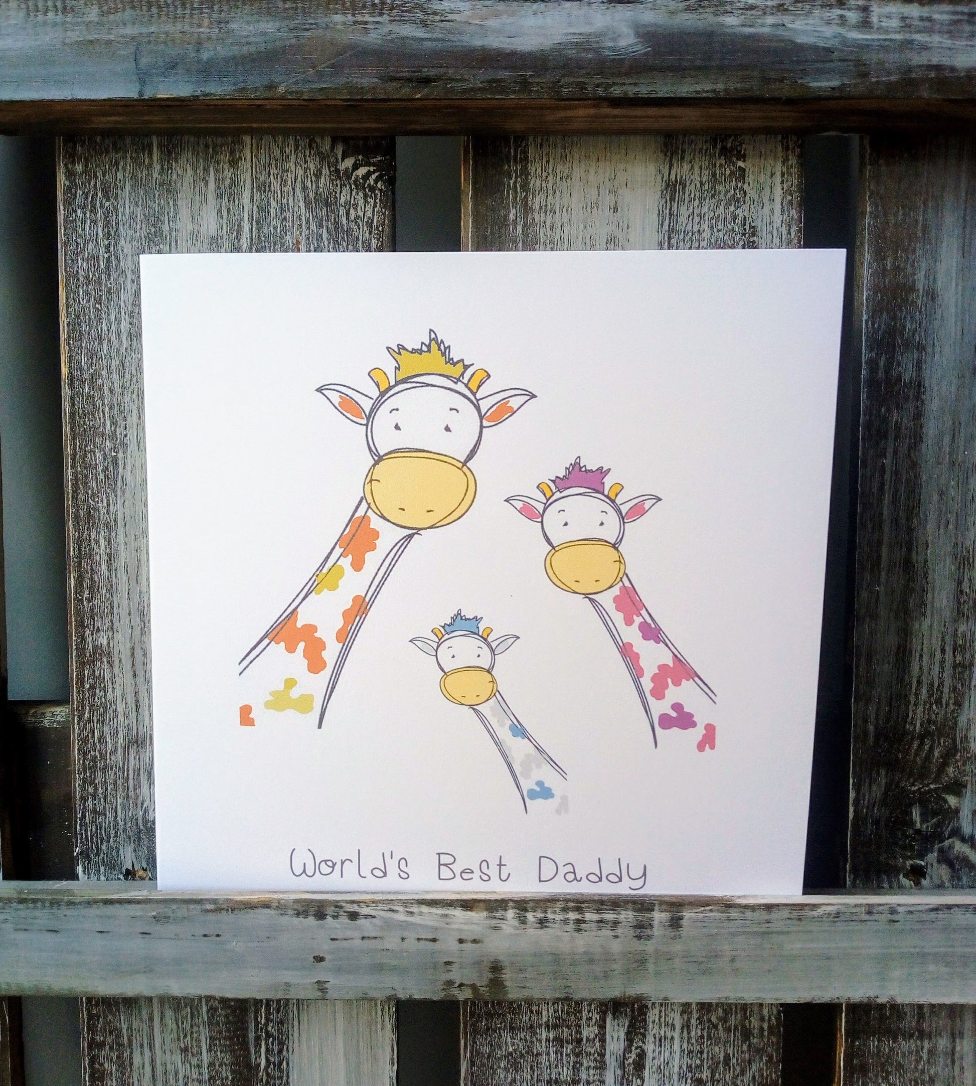 Giraffe World's Best Daddy Card image 1