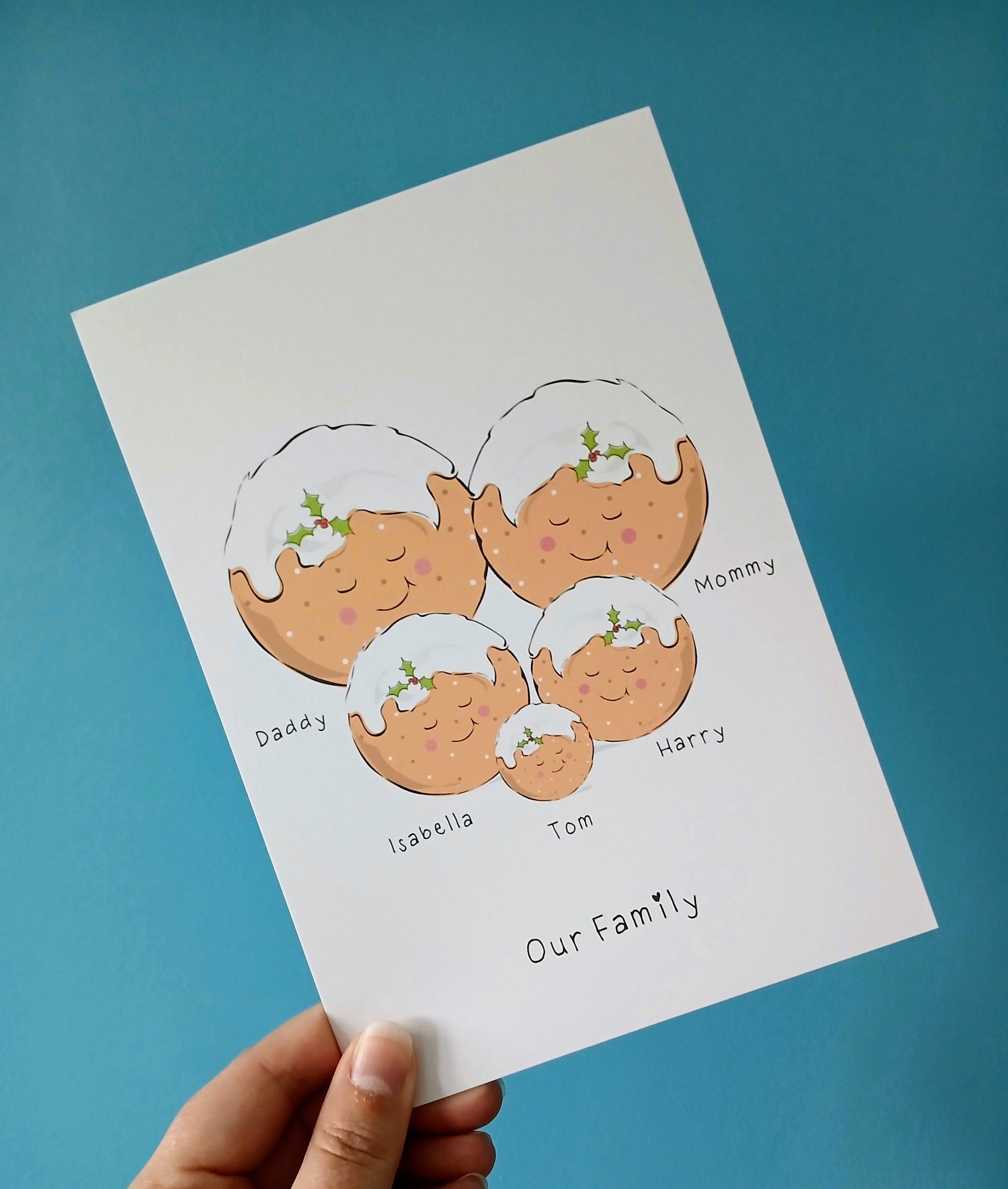 Christmas Pudding Family Print image 0
