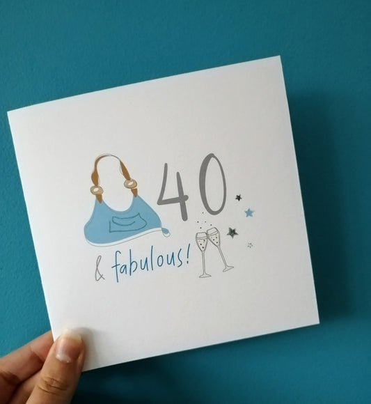 40 & Fabulous Birthday Card image 0