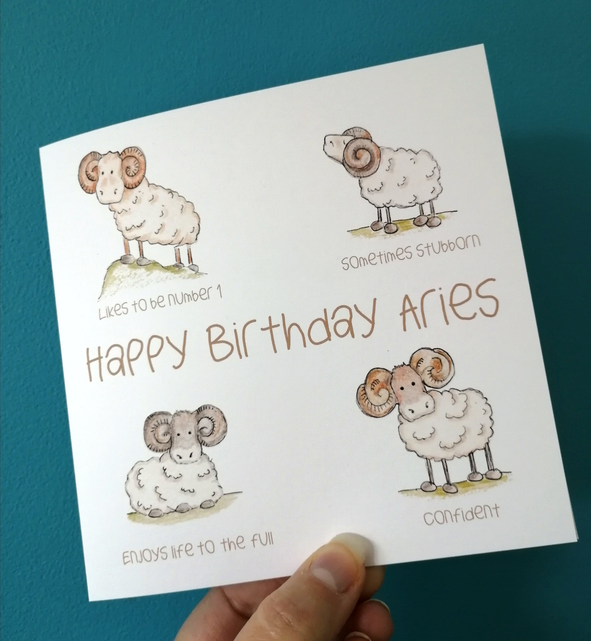 Aries Zodiac Birthday Card image 1