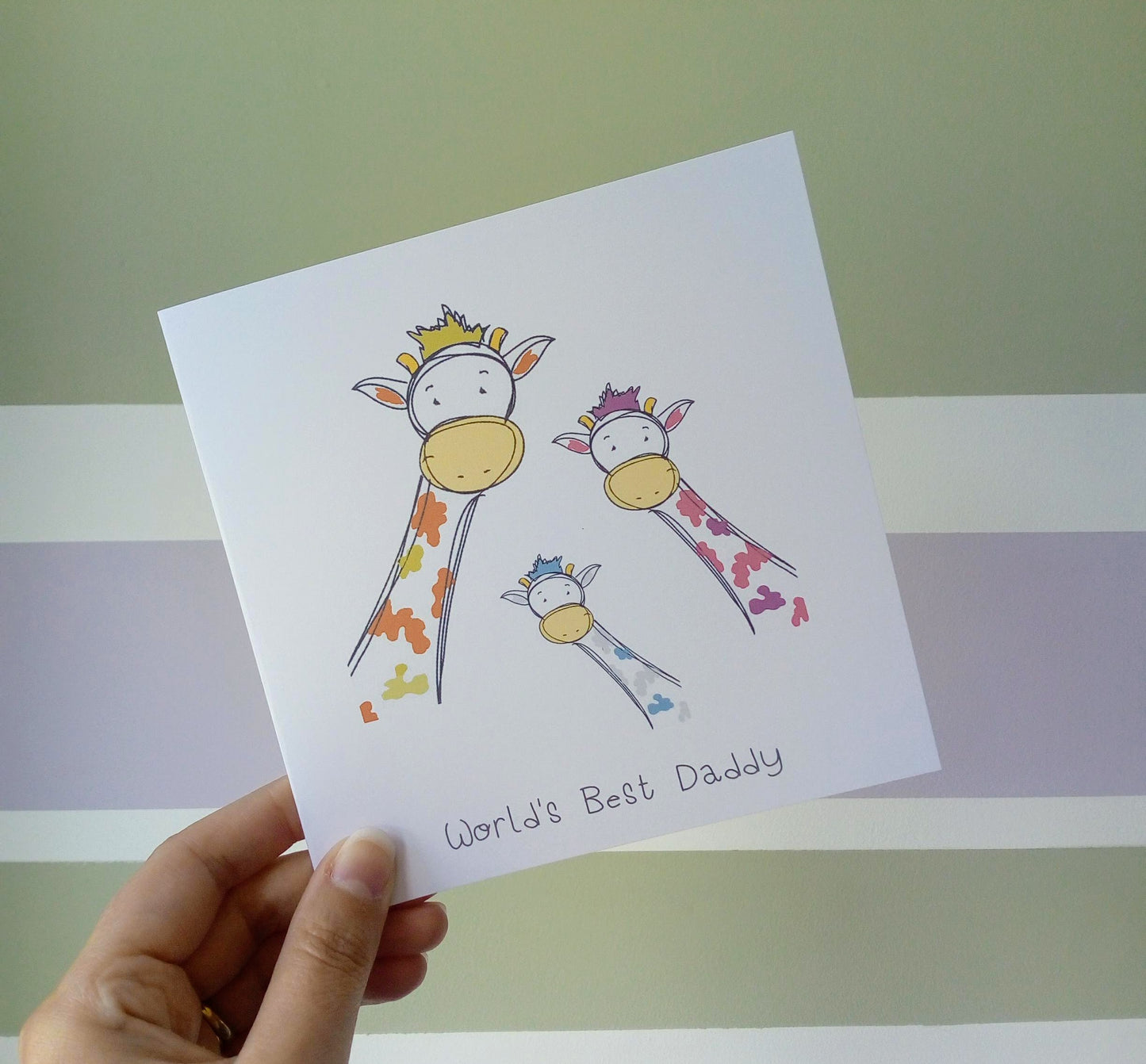 Giraffe World's Best Daddy Card image 2