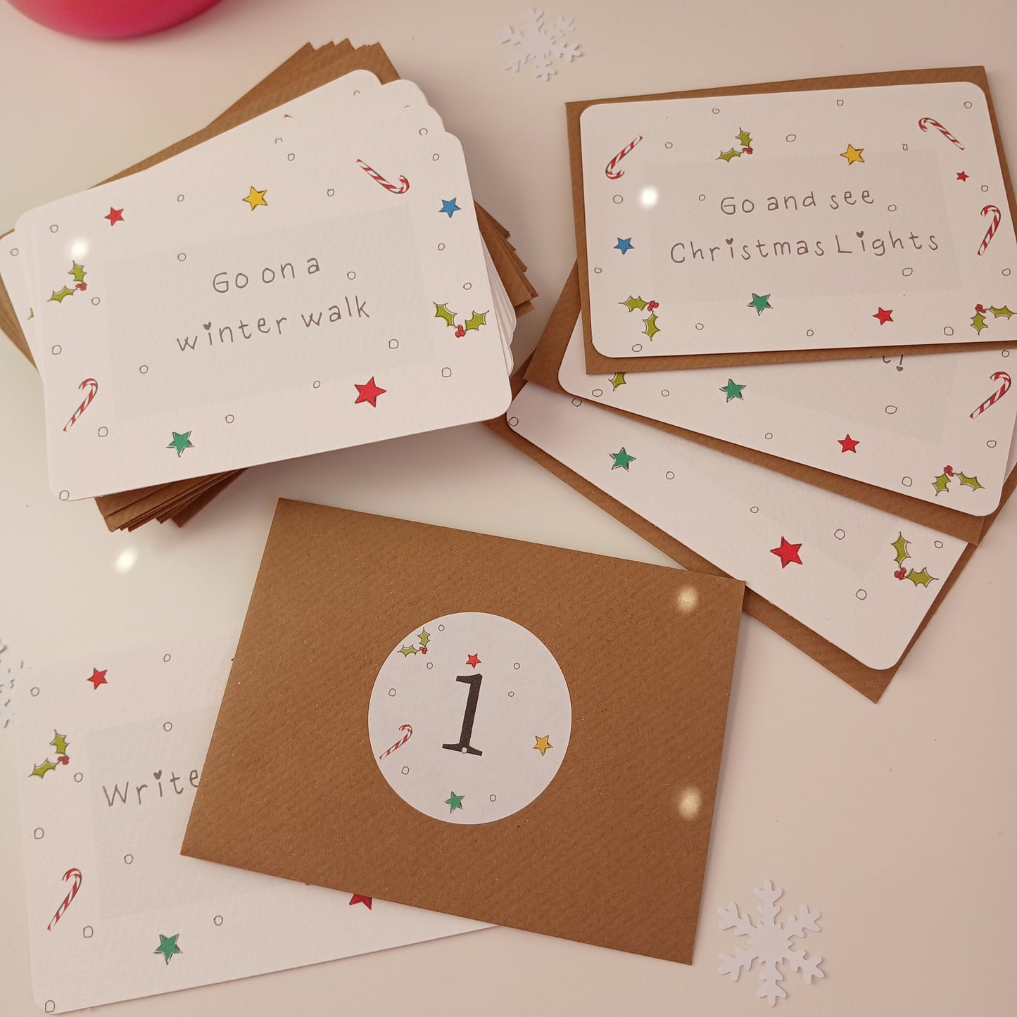 24 Christmas Advent Envelopes image 1