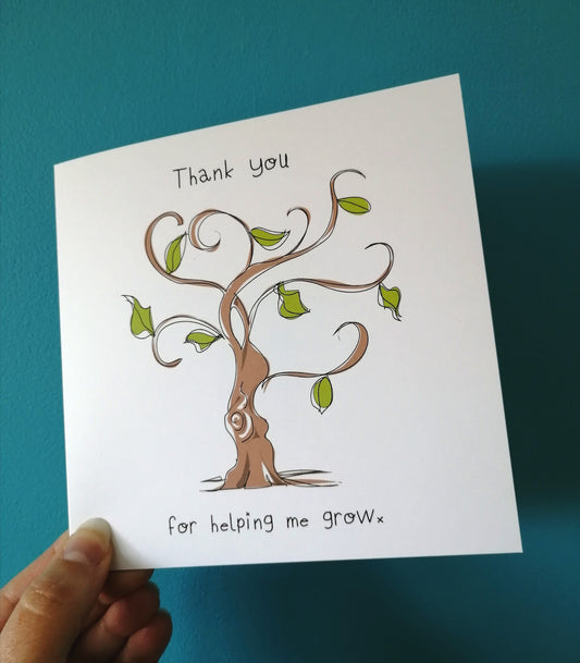'Thank you for Helping me Grow' Tree Card or Print image 1
