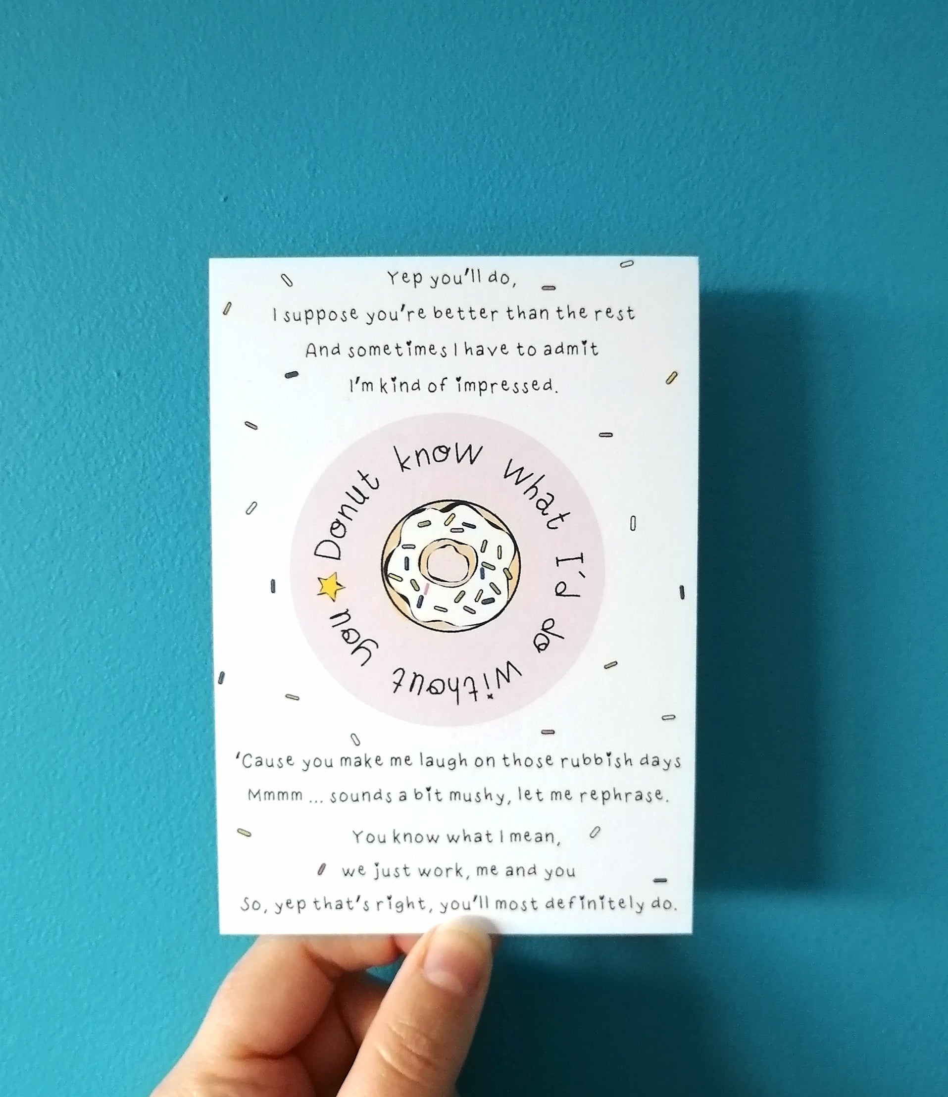 Yep You'll Do - Donut - Post Card & Badge image 4