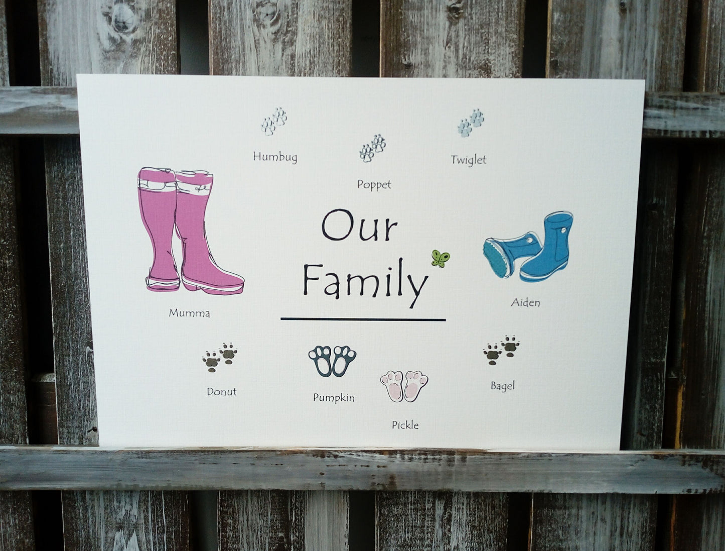 Wellies & Pet Family Print image 2