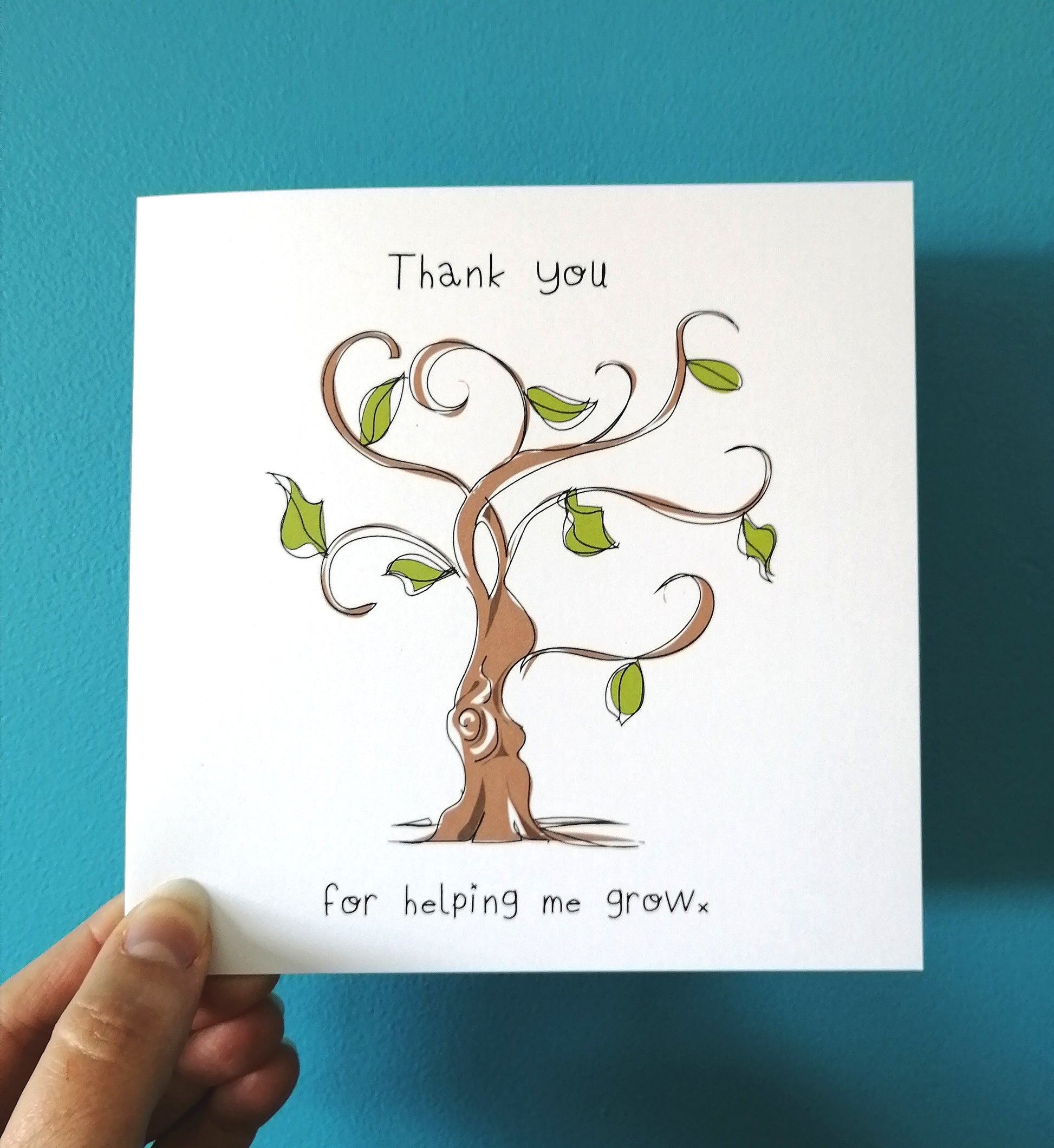 'Thank you for Helping me Grow' Tree Card or Print image 0