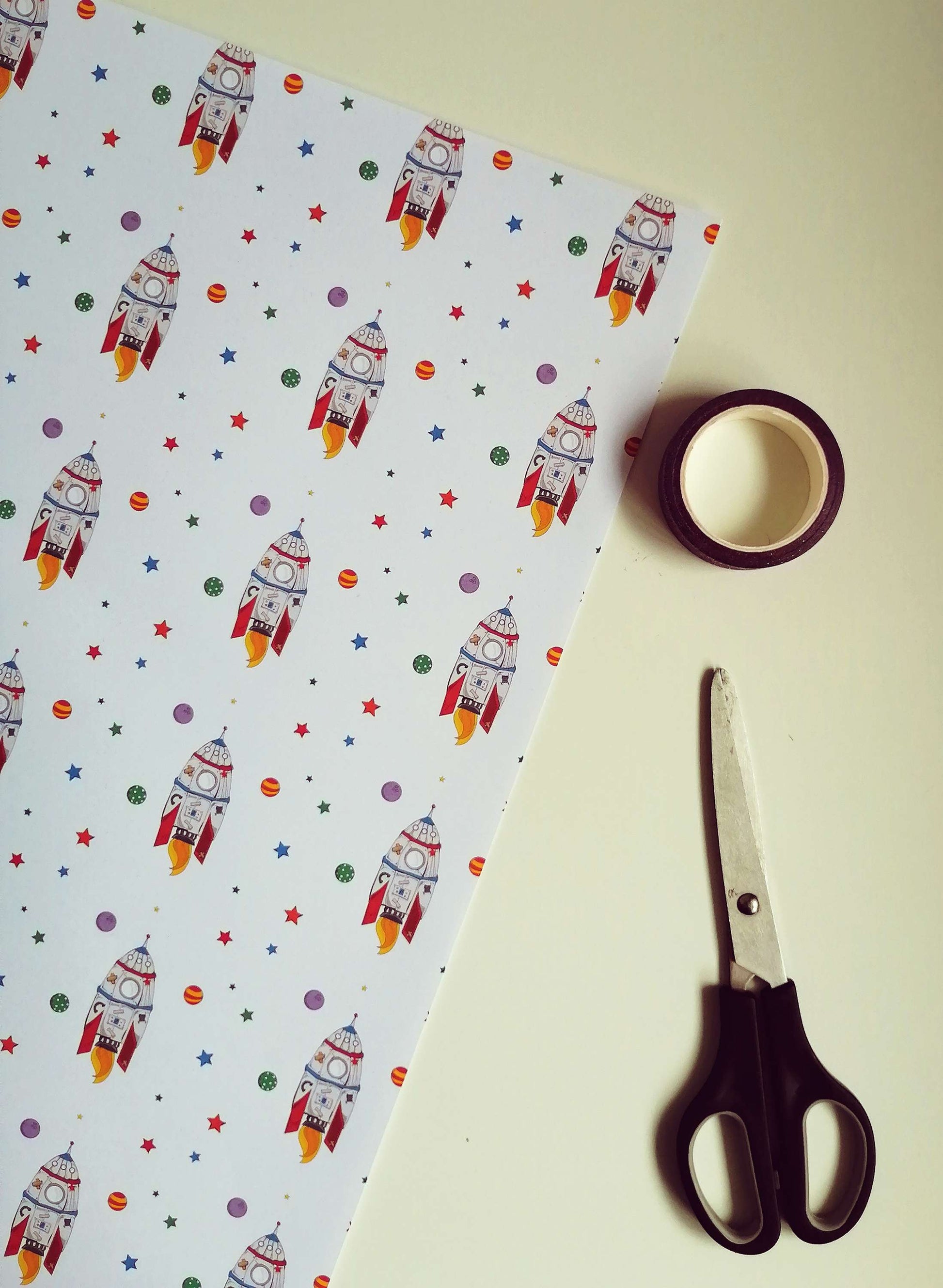 Space Rocket Gift Wrap image 1