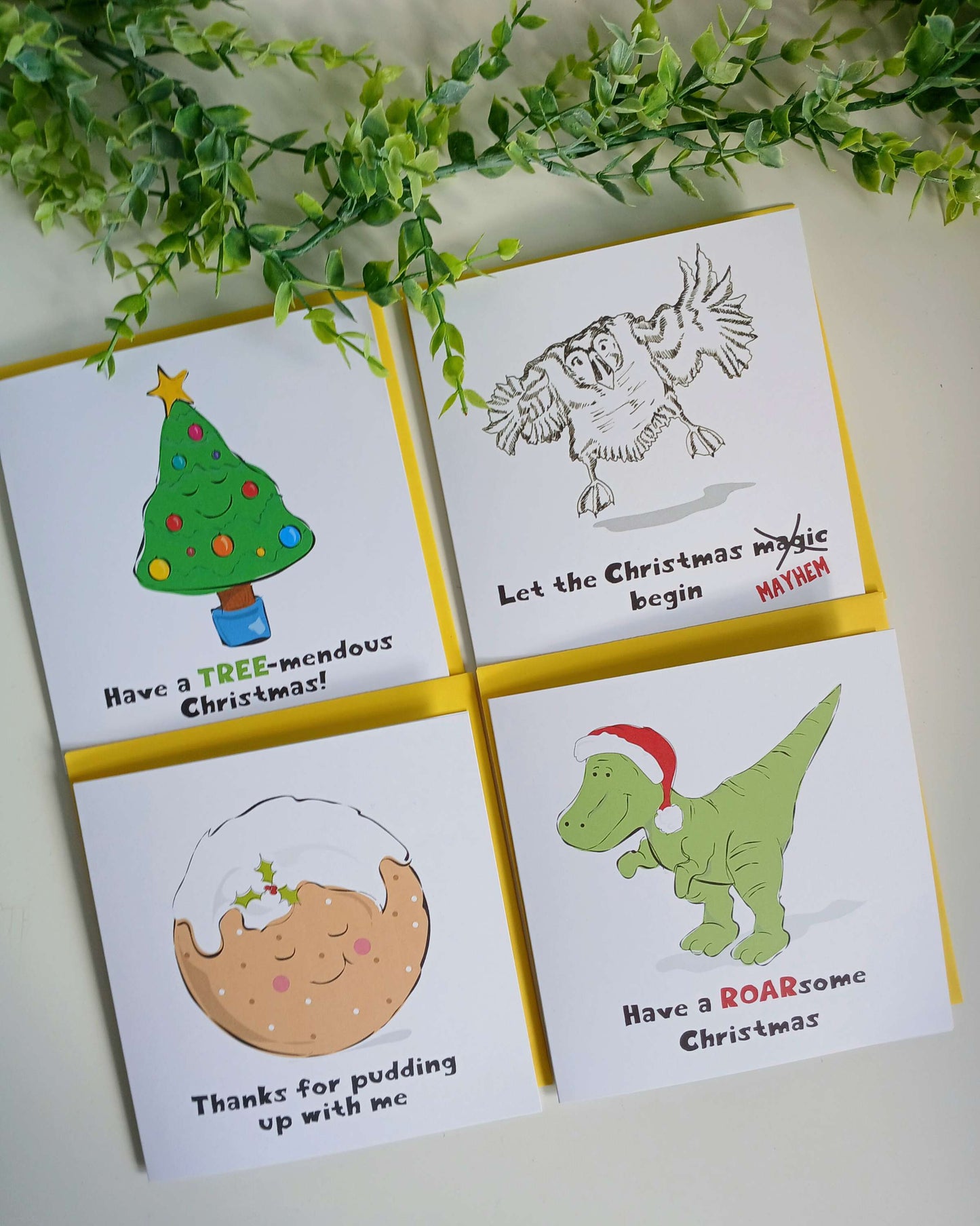Funny Festive Christmas Card Pack - Pack of 8 (4 designs) image 0