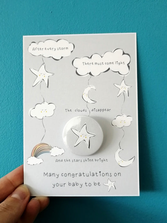 Rainbow Pregnancy Baby to Be Badge Set image 0