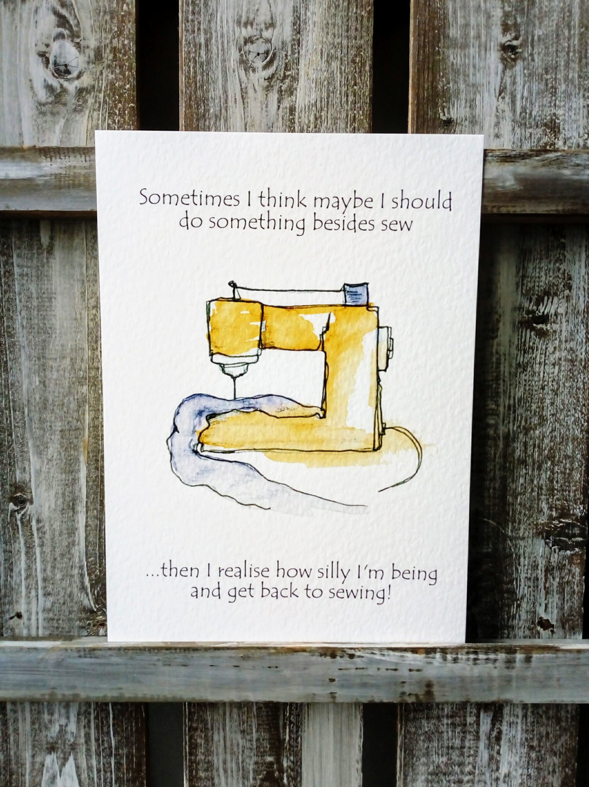 Sewing Machine Card or Print image 1