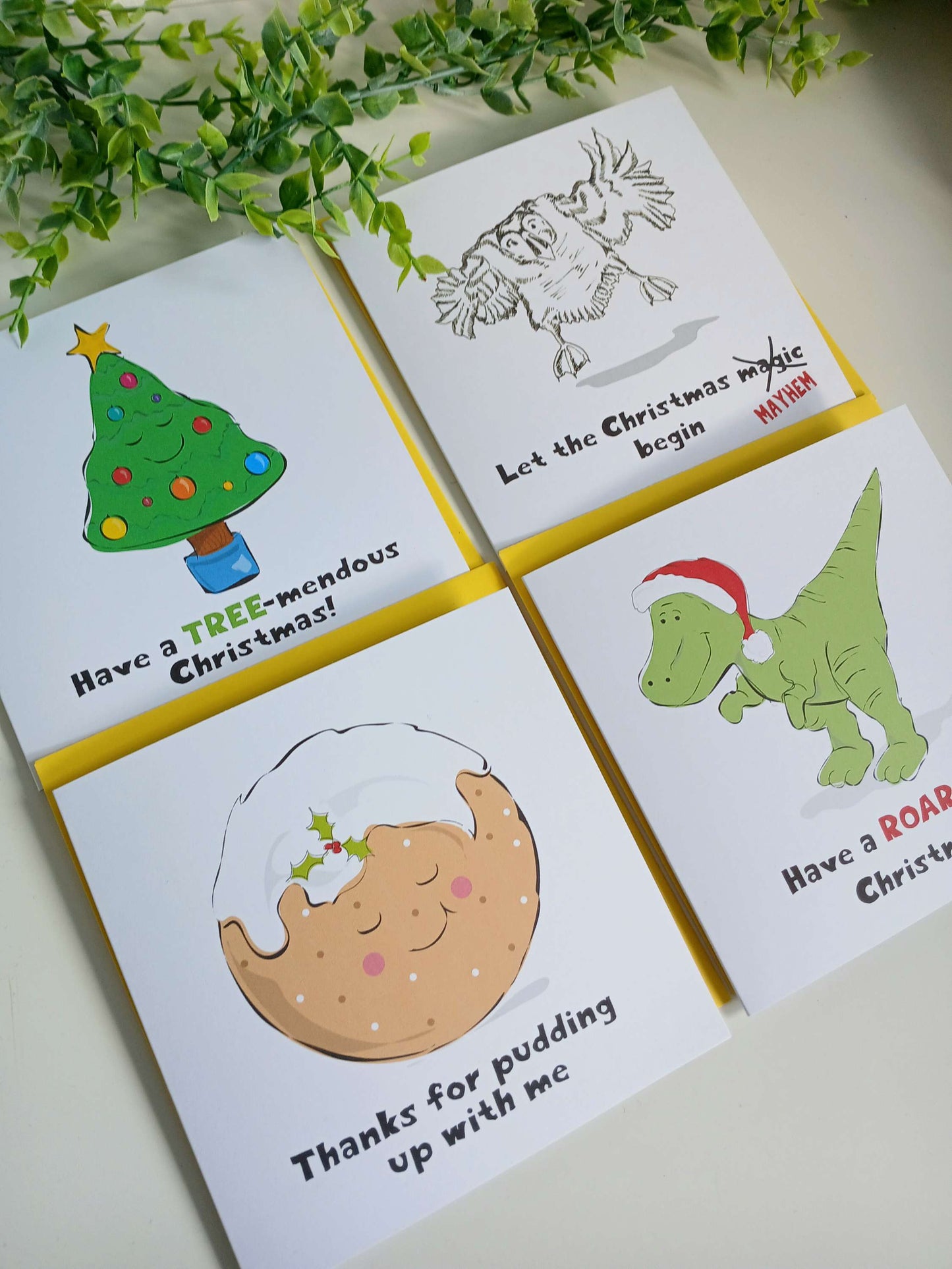 Funny Festive Christmas Card Pack - Pack of 8 (4 designs) image 2