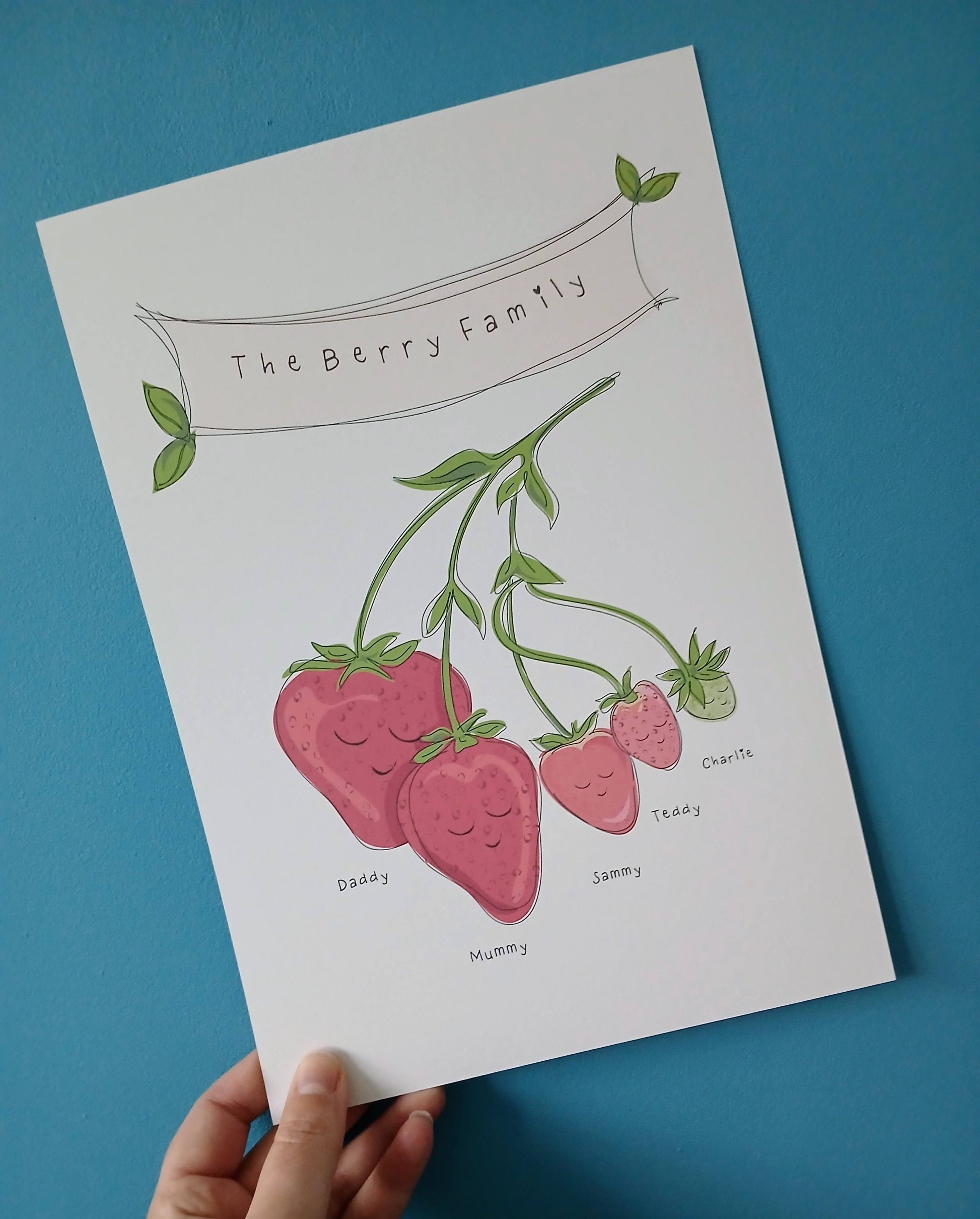 Strawberry Family Print image 0