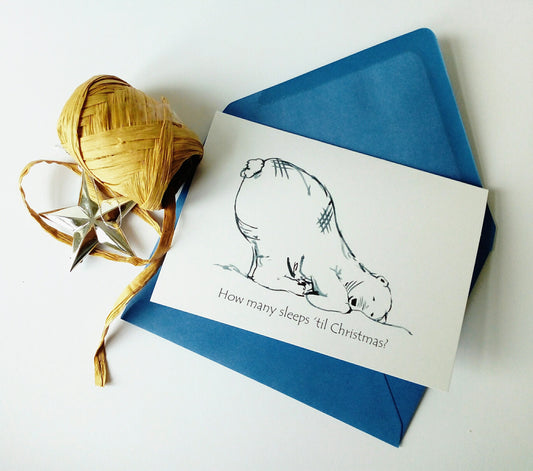 'How Many Sleeps?' Polar Bear Christmas Card image 0