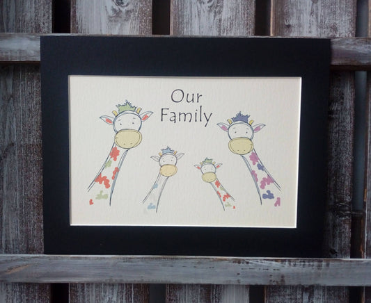Giraffe Family Print image 1