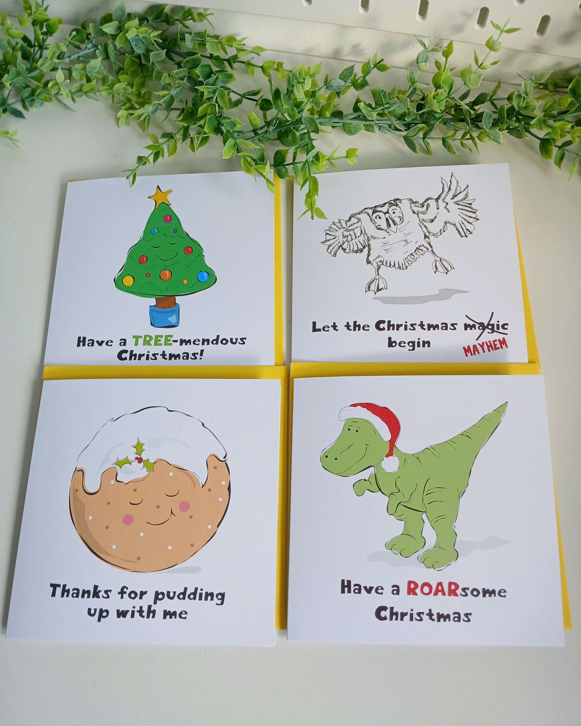 Funny Festive Christmas Card Pack - Pack of 8 (4 designs) image 1