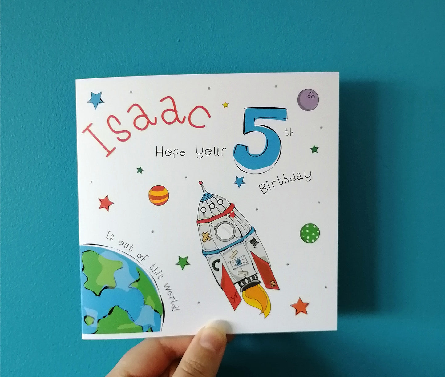 Out of this World Space Age Birthday Card image 0