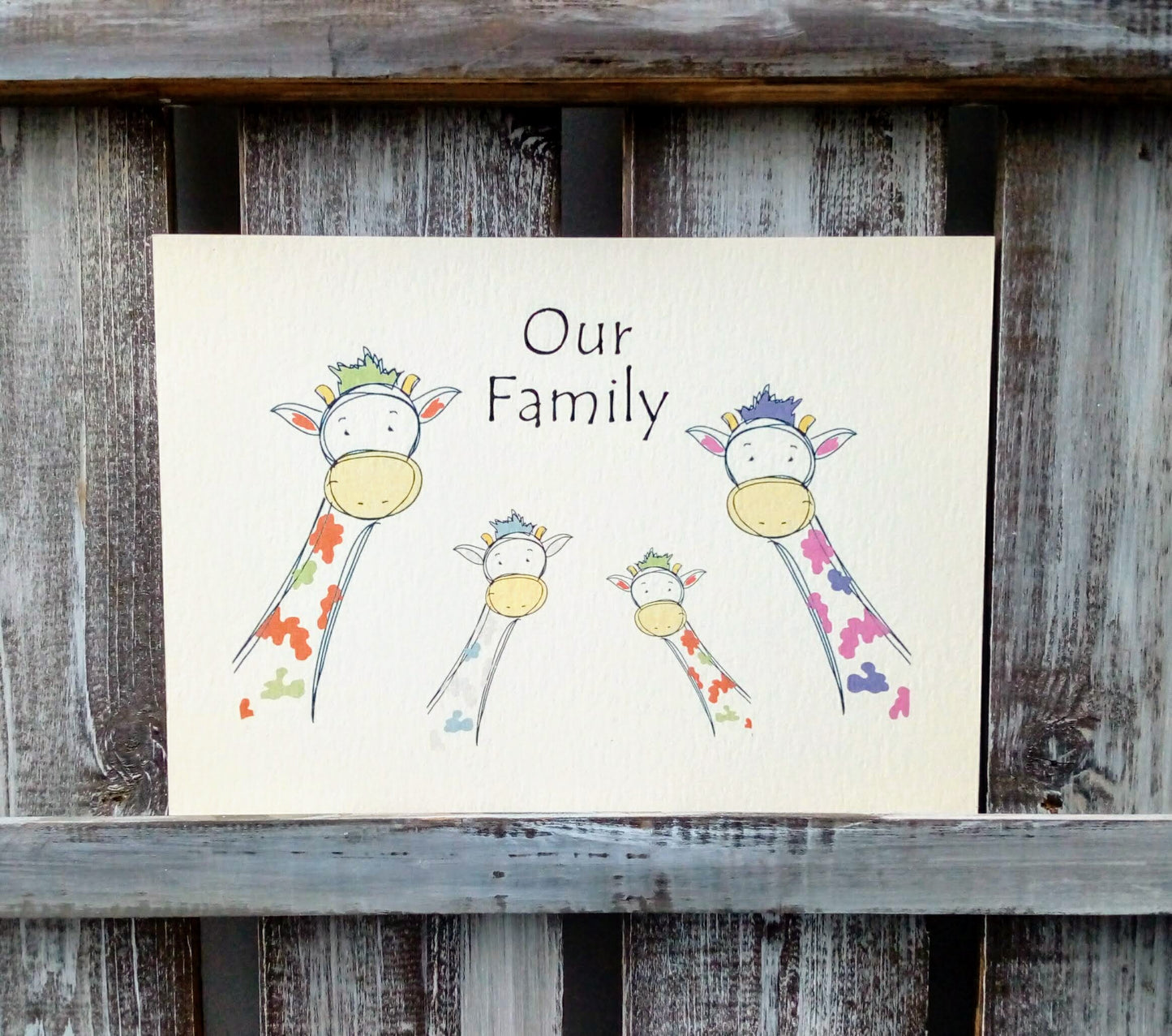 Giraffe Family Print image 0