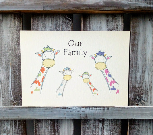Giraffe Family Print image 0