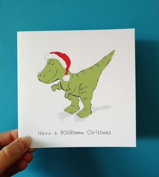 Roarsome T Rex Christmas Card image 0