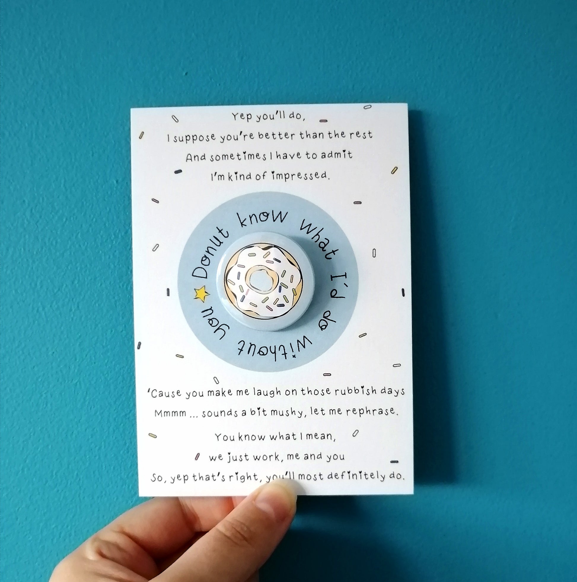 Yep You'll Do - Donut - Post Card & Badge image 1