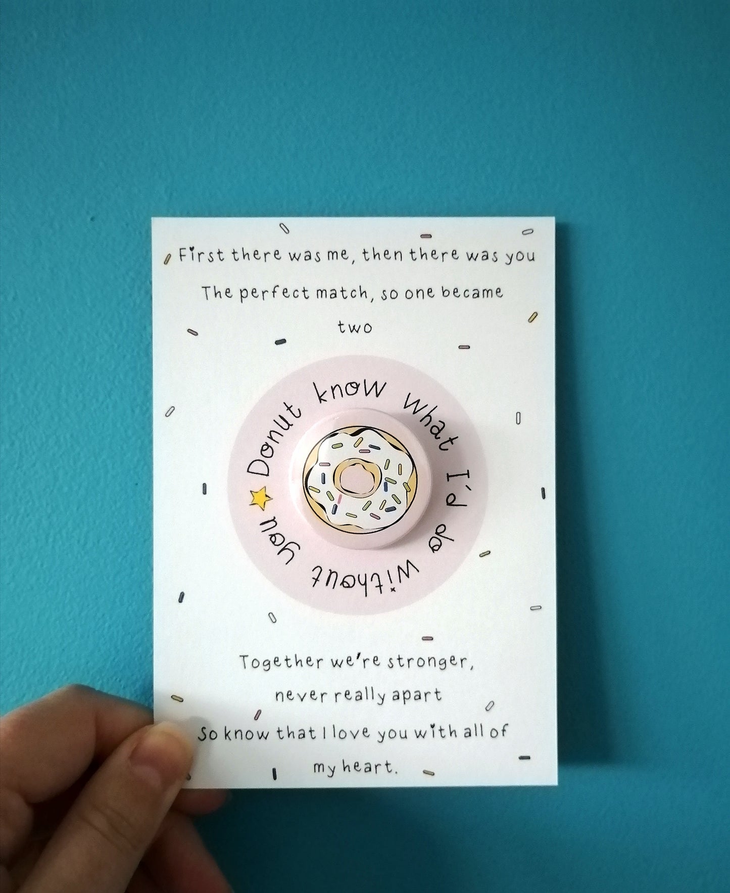 Perfect Match - Donut- Post Card & Badge image 2